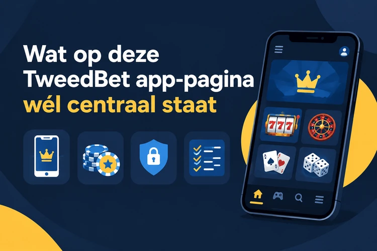 Wat op deze TweedBet app-pagina wél centraal staat