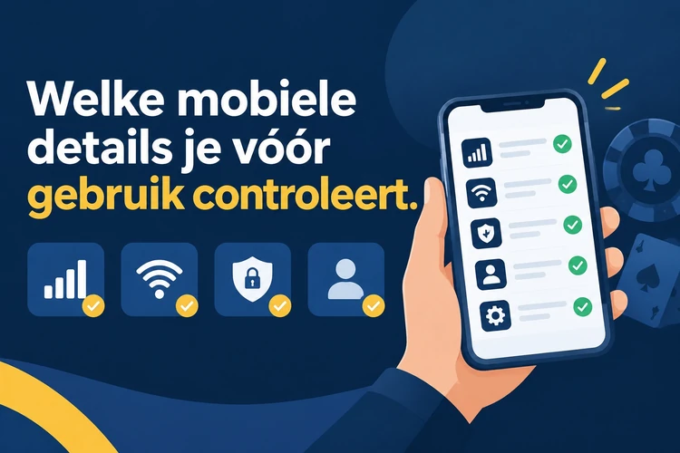 Welke mobiele details je vóór gebruik controleert