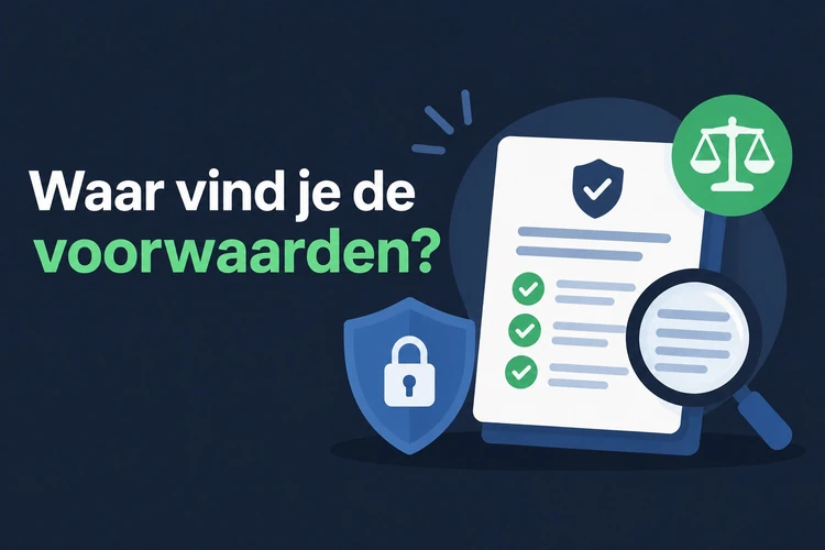 Waar vind je de voorwaarden?